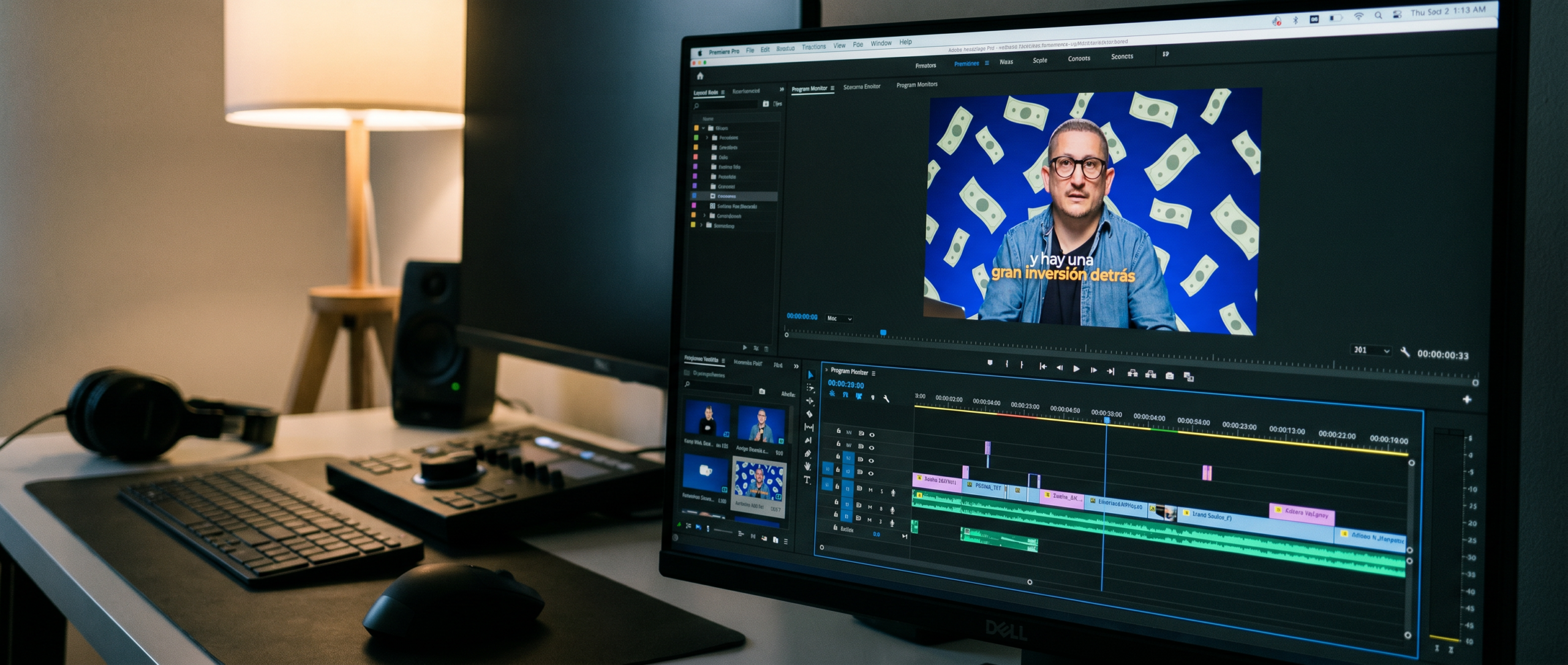 Proceso de edición audiovisual de reels y anuncios para marketing digital en Adobe Premiere Pro Edición de reel publicitario en Adobe Premiere para campañas de captación y contenido digital para marcas personales