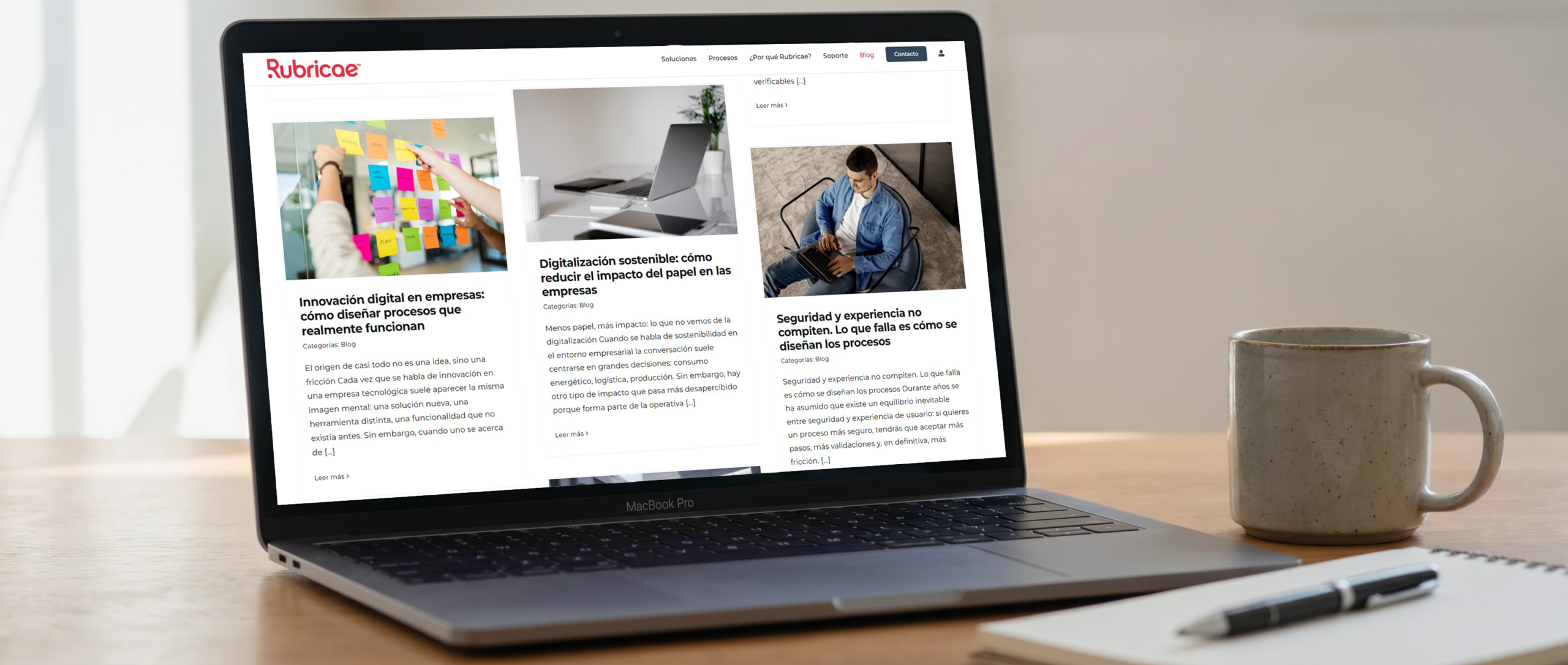 Caso de éxito: contenidos digitales y posicionamiento para Rubricae Estrategia de contenidos SEO, LinkedIn y mantenimiento web para Rubricae